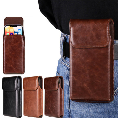 Belt Clip Loops Shockproof Holster Men PU Leather Holder Phone Case For Phones