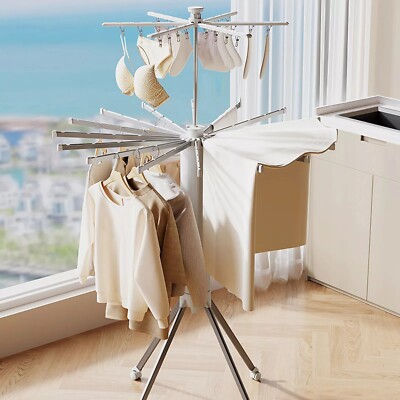 PORTABLE TRIPOD CLOTHES AIRER LAUNDRY RAIL DRYER