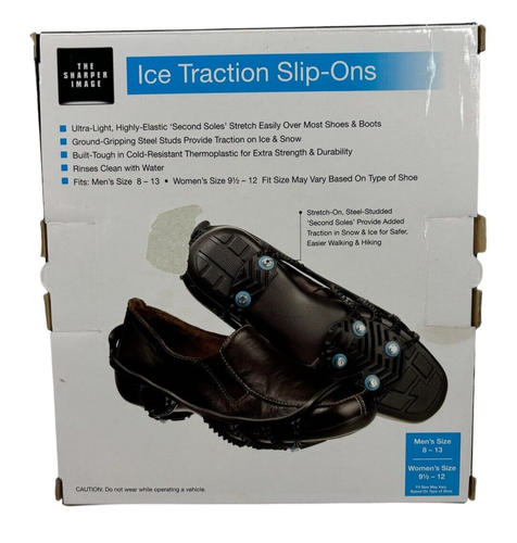 Sharper Image Ice Traction Grips Slip On’s Large Fits MEN 8-13, WOMEN 9.5-12 - Imagen 3 de 8