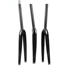 Carbon Road Bike Front Fork 700C V Brake Straight Tube UD 3K Bicycle Rigid Fork