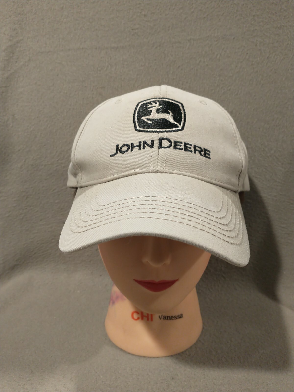 John Deere Official Hat Adjustable Snapback Beige… - image 1