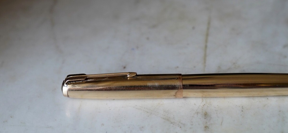 Stylo Plume Parker 51 En Métal Plaqué Or - Plume En Or Massif 18K, Version Rare