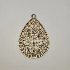Pendant Only No Chain Filigree Costume