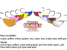 NEW 1-3 PK BRIDGE DONKEY JIGS! BLACKFISH, TOG...