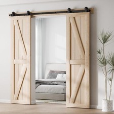 4FT-20FT Sliding Barn Door Hardware Track Single/Double Door Kit,Closet/Kitchen