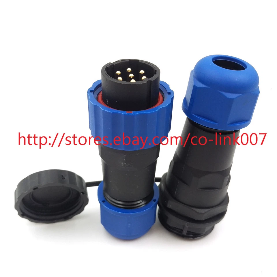 SD20 7pin Waterproof Connector,10A 250V High Voltage Panel Mount Power Connector - Image 2 of 4