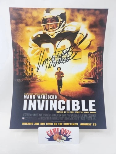 Philadelphia Eagles Vince Papale Signed Invincible 8x10 Movie Photo COA BUF