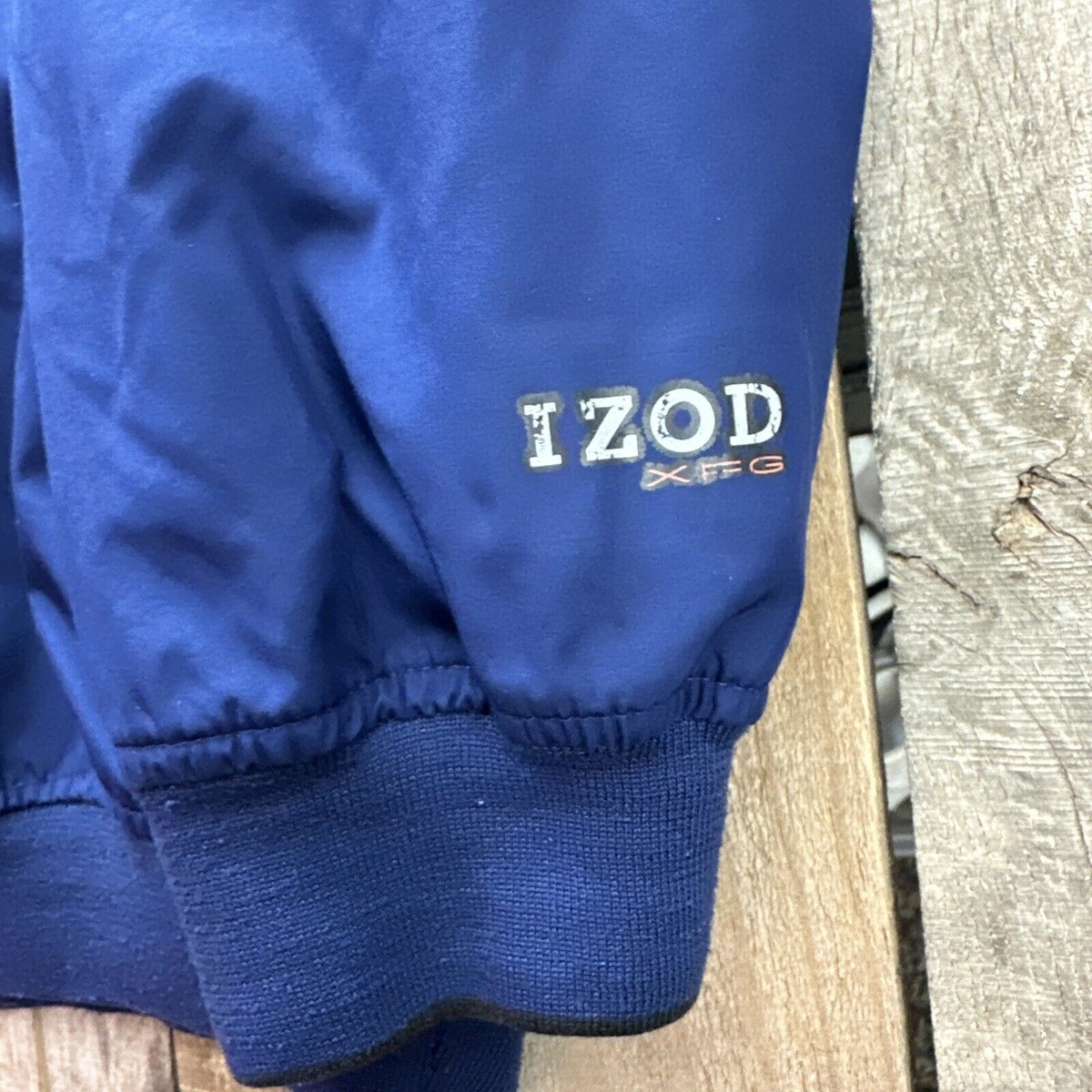 ヴィンテージ  WPG ブルーのジャグ IZOD XFG Blue Pullover Windbreaker Jacket Mens Size XL | eBay