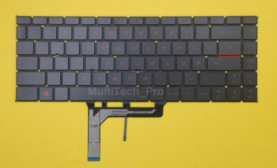 DE Tastatur MSI GS65 Stealth Thin 8RE/8RF (MS-16Q2) Series mit Rote Beleuchtung