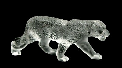 Kristall Figur Lalique JAGUAR RAJAH 3,24 kg 33,9cmL 13,6cmH+BOX+PAPIER NEUWERTIG