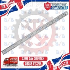LONG 50CM RULER STAINLESS STEEL METAL METRIC IMPERIAL DUAL MARKINGS ENGINEERING