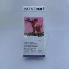 Wonderart Latch Hook Kit 8x8 Little Fawn Deer Craft 057355391239 Sealed New