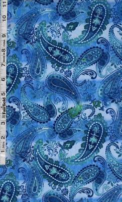 Bella Blue Birds Paisley by Studio E bty
