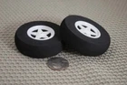 (2) 2 3/8" FOAM SPOKE WHEELS TIRE FOR RC AIRPLANE NEW US SELLER