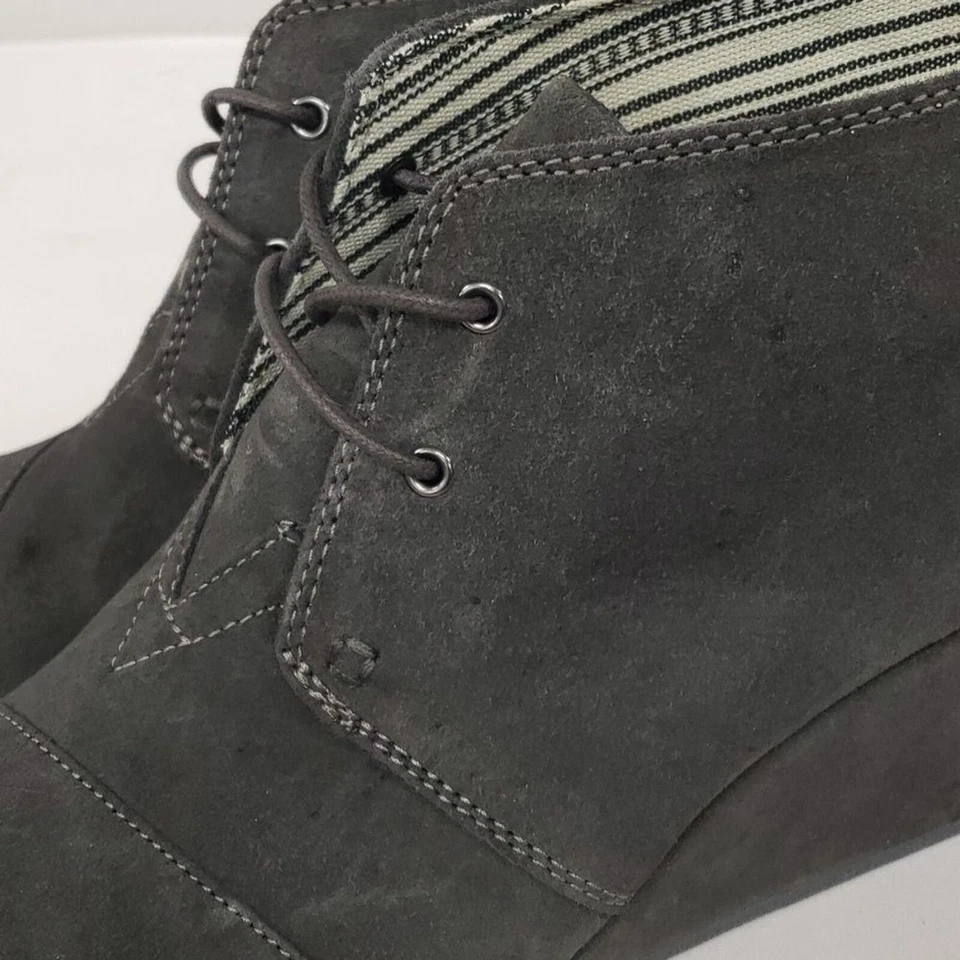Toms Cuñas Gamuza Gris Mujer 12 US Foto 3 de 4
