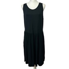 Venus Women’s MIDI Pullover Sundress Sz 1X Color Black Stretch Sleeveless Pocket