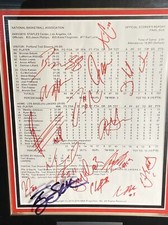 Portland Trail Blazers Official NBA Box Score Team Signed Lillard Lakers RARE!!