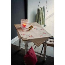 Vervaco Nappe Point de Croix Set "Lapin de neige et Bouvreuil", dessin à broder,