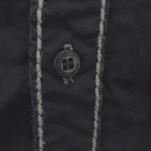 Machine Shirt Mens XL Black Embroidered 100% Cotton Pockets Classic Button-Up - Picture 5 of 12