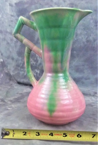 VINTAGE SYLVAC POTTERY ART DECO BAMBOO PITCHER MADE IN ENGLAND 1940'S & 50'S - Picture 12 of 12