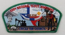 2001 National Scout Jamboree JSP Circle ten Council GRN Bdr. [QR-651]