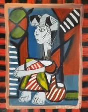 Cubist Woman 11 x 14 Picasso Abstract ART Print by Artist Kimberly Helgeson Sams