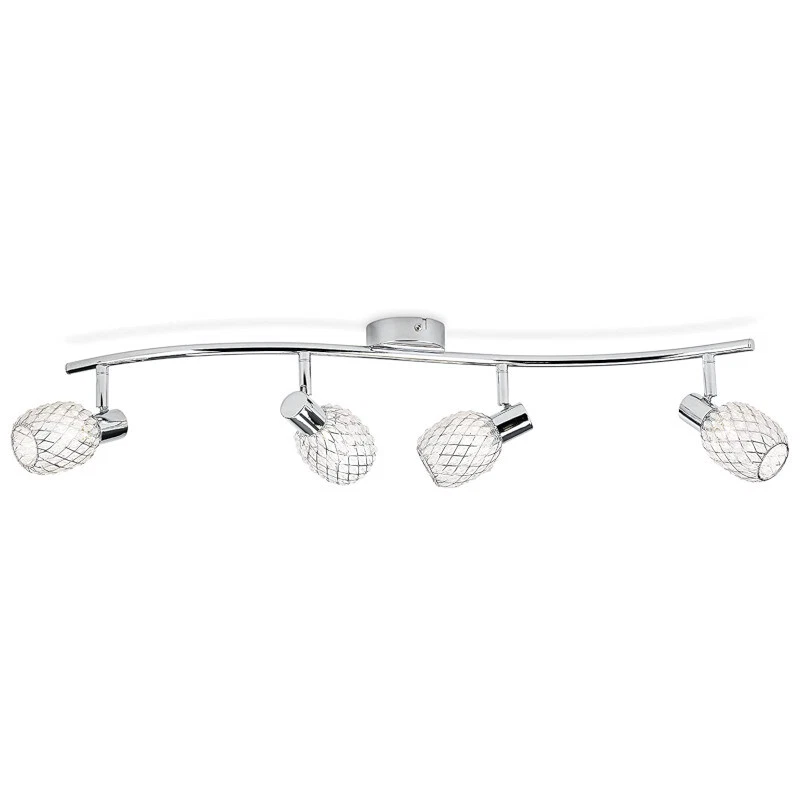 Philips Deltoid Bar Tube 4 Spot Cromo Vetro Tubo 4 Faretti Orientabili Lampadine - Immagine 2 di 2