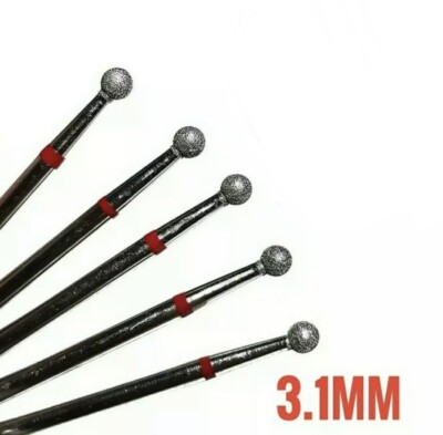 Nagel Bohrer Bits Diamant Fein Kugel Nagelhaut Reinigen Maniküre 3,1 mm Rot 1 Stück
