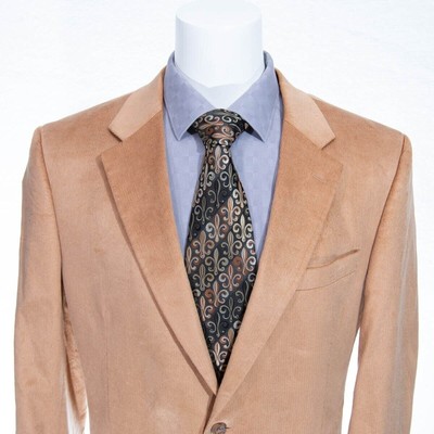 Jos A Bank Corduroy Blazer Mens 44 Long Executive Gordon Brown Sport Coat Jacket