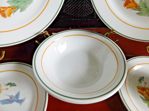 Piatto da portata 2 posti Corning Corelle Colibrì, tazza, zuppa, insalata - anni '90 - Foto 12 di 12