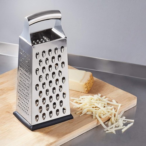 AmazonCommercial Stainless Steel Heavy-Duty Rectangular Cheese Grater, 4-Sided - Picture 6 of 6