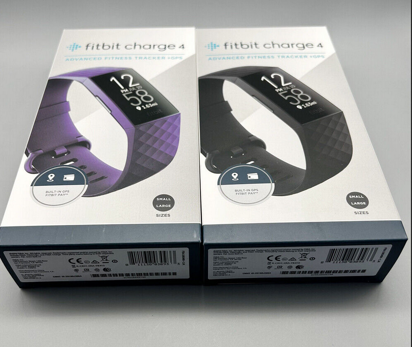 Fitbit Charge 4 Fitness Tracker with GPS Heart Rate Monitor in Small & Large Sizes Brand New Sealed  -image