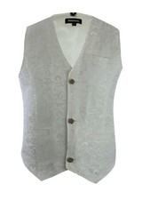 Men's Brocade White Vest Waistcoat Gothic Steampunk/Wedding Vest/Brocade Vest