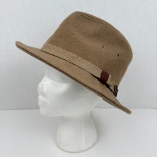 Vintage Stetson Brown Felt Fedora Hat Union Made in USA Size Large READ