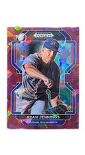 Ryan Jennings 2022 Panini Prizm Draft Picks Purple Ice /23 Blue Jays