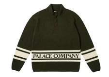 Palace X CP Company Funnel Neck Knit Olive Size Large - Brand New✔️Fast Shipping