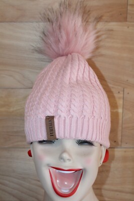 FURTALK Winter Beanie Womens Warm Knit Bobble Skull Cap Fur  display picture 3