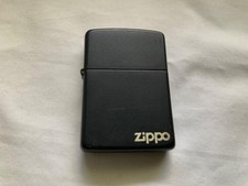 Zippo Windproof Black Gun Metal Cigarette Pocket Lighter, Vintage 1970's