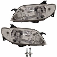 Scheinwerfer Set Rechts & Links Chrom H4 FüR Mazda 323 F Vi Bj Inkl. Lampen