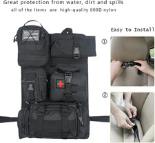 21142 Universal Tactical Car Seat Back Organizer Pouch.Tactical Molle Vehicle