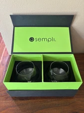 Sempli Cupa-Rocks Set of 2 Hand-Blown Wine/Liquor Tumbler Glasses New In Box