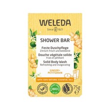 ^ Weleda Shower Bar Solid Body Wash Ginger + Petitgrain 75g