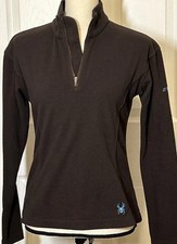 Spyder Women's 1/4 Zip Chocolate Pullover Fleece 8, S,Gorgeous,Cozy Fit Longslv