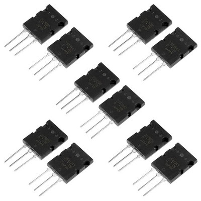 Transistor Power Amplifier, 5 Paare 2SC1943 und 2SC5200, Schwarz, High Power ...