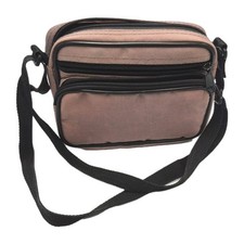 Vintage Padded Camera Bag 3 Zipped Compartments Adjustable Strap 8x6x3"