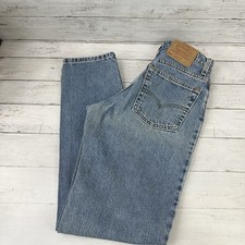 VTG Levi's 550 Classic Blue Denim Tapered Jeans Womens Size 9 Jr Long 28x32.5 
