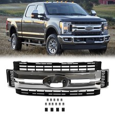 For 2017-2019 Ford F250 F350 Truck Super Duty Front Bumper Grill Grille Chrome For 2017-2019 Ford F250 F350 Truck Super Duty Front Bumper Grill Grille Chrome