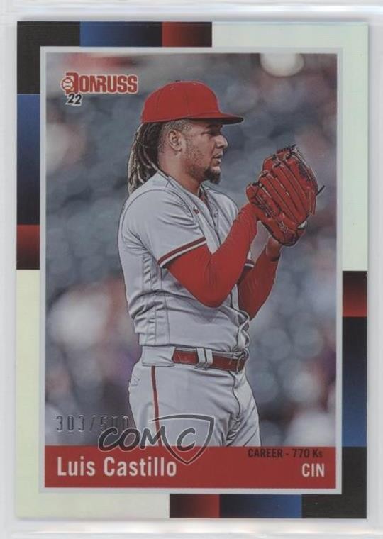 2022 Panini Donruss Retro 1988 Career Stat Line 303/500 Luis Castillo #253 z6b