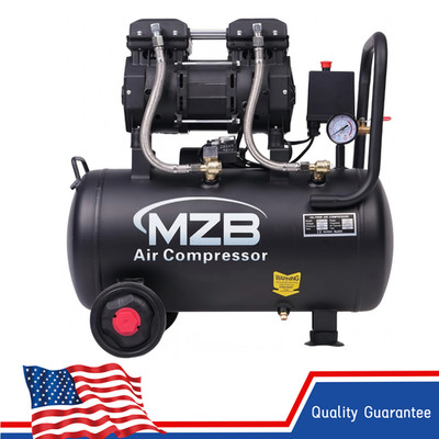 MZB 6.4Gal 110V 1.5HP Air Compressor 70dB Oil-Free W/Wheels