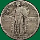 1926-S Standing Liberty Quarter Choice Fine F+ Coin #38224